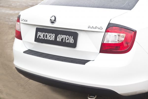 Накладка на бампер Skoda Rapid (лифтбек) 2012-2019