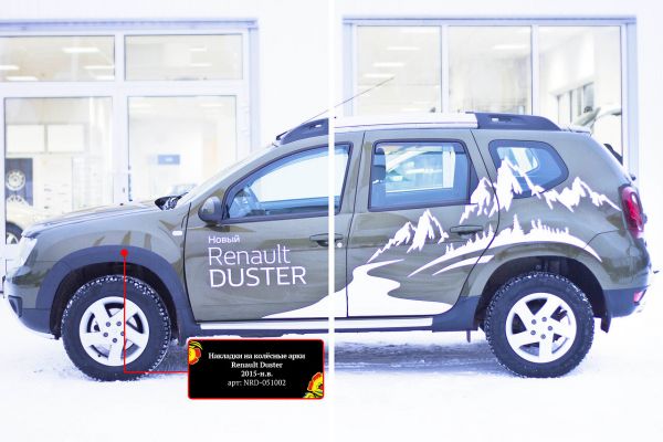 Накладки на колёсные арки Renault Duster 2015-2020 (I рестайлинг) Лайт